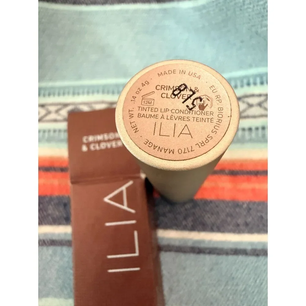 NIB ILIA Tinted Lip Conditioner in Crimson & Clover